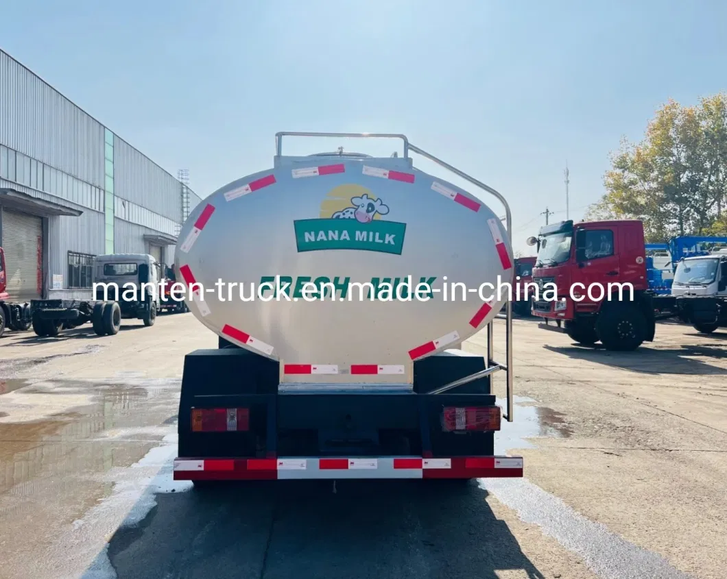 6000liters Milk Truck 2 Tank Compartments with CIP Self Cleaning System